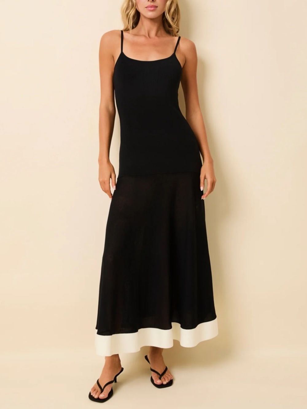 Solid & Striped Tess Dress Noir / Brule